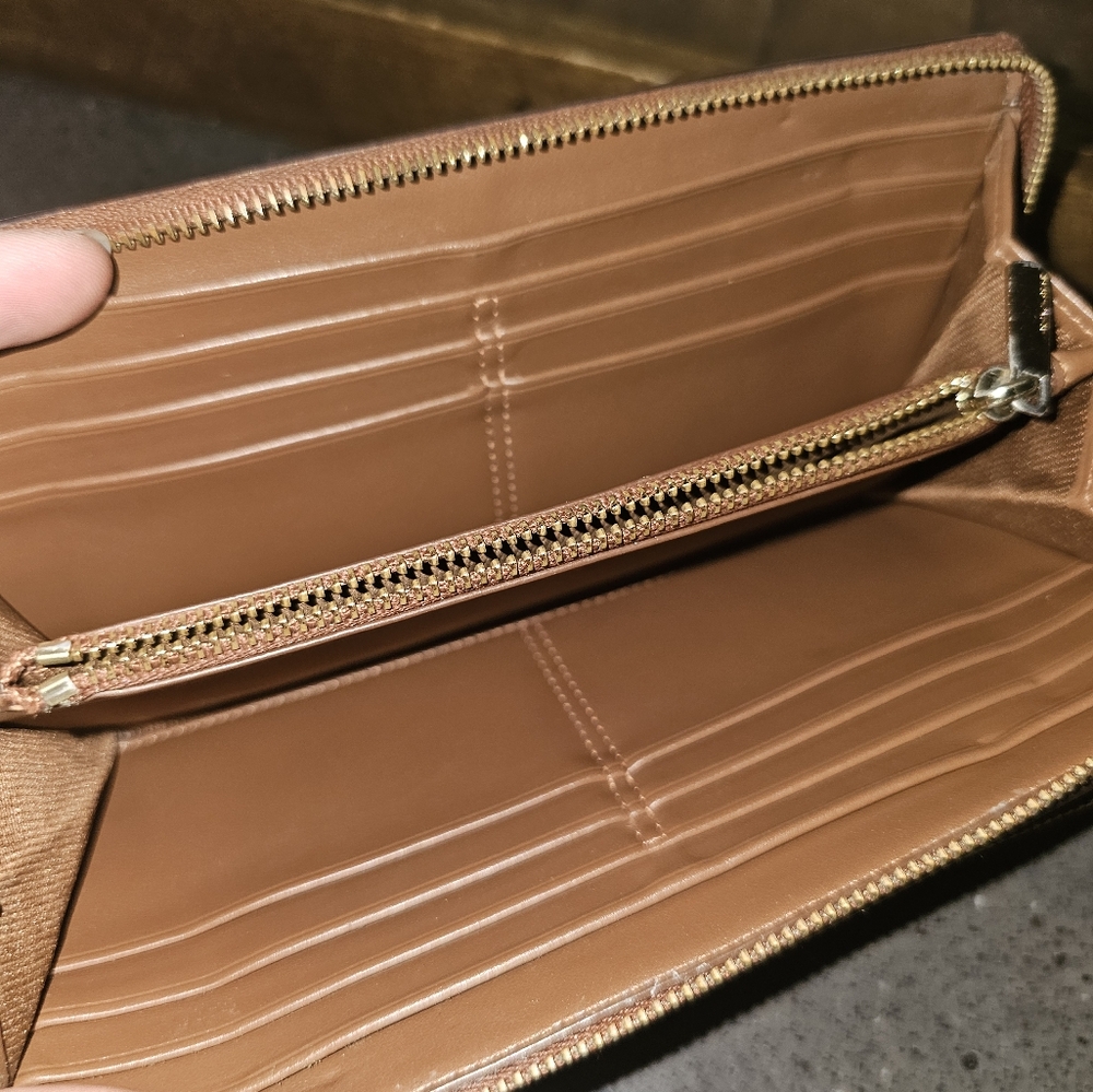 Coach Tan Leather Wristlet - Picture 4 of 5